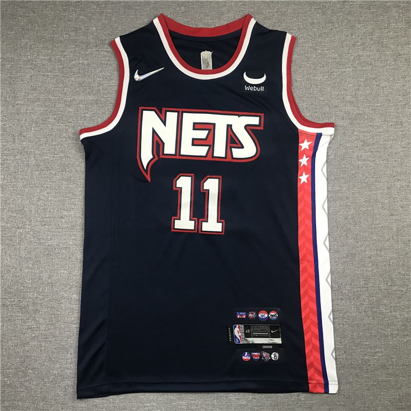 Men Brooklyn Nets 11 Irving Dark blue 2022 City Edition Nike NBA Jersey